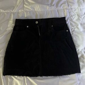 Black jean/velvet material skirt.